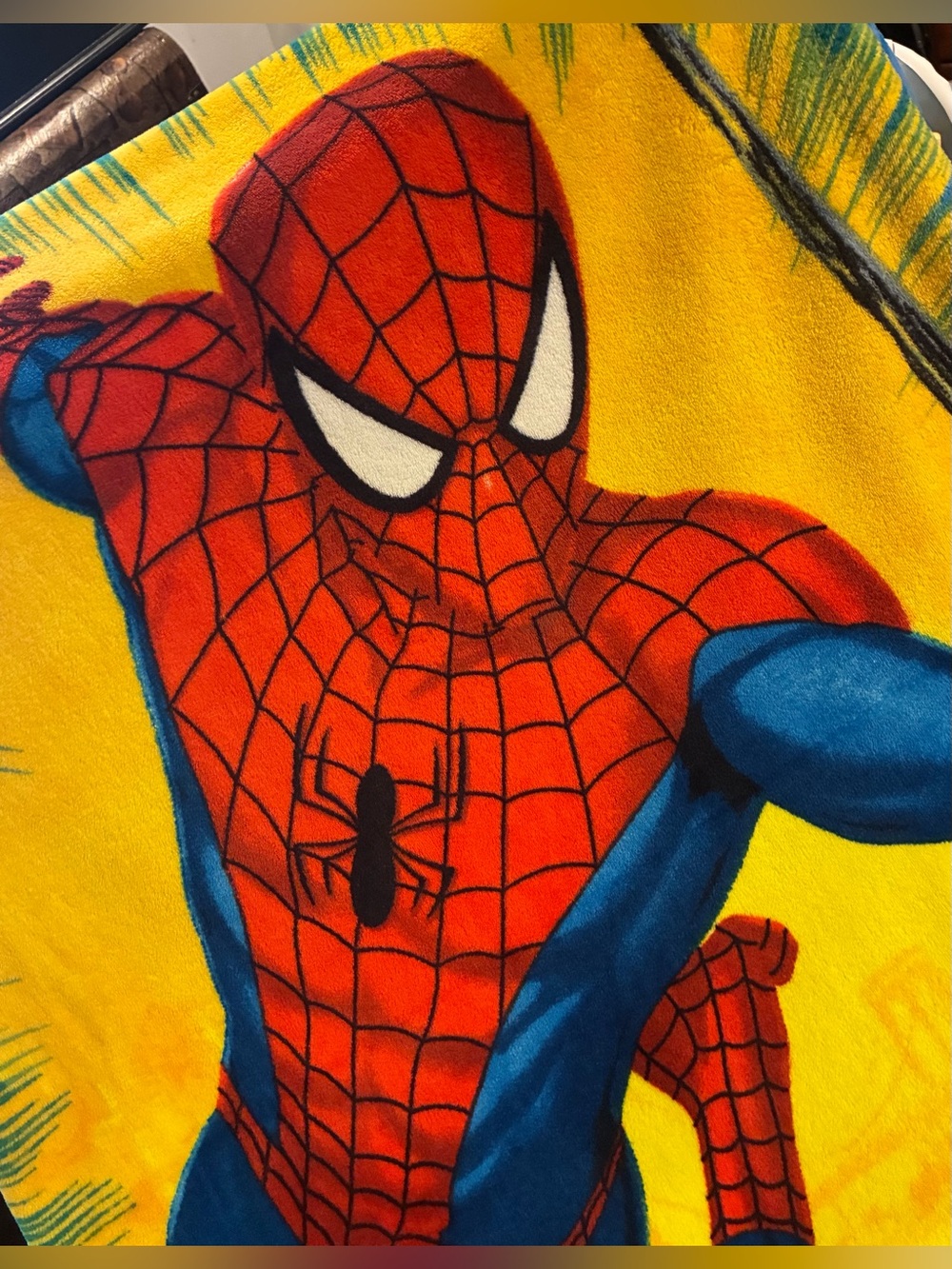 Marvel Spider-Man Throw Blanket. (46” X 60”). $9